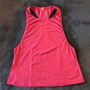 Pink Muscle Workout Running Weightlifting Tank Top Tee Shirt
